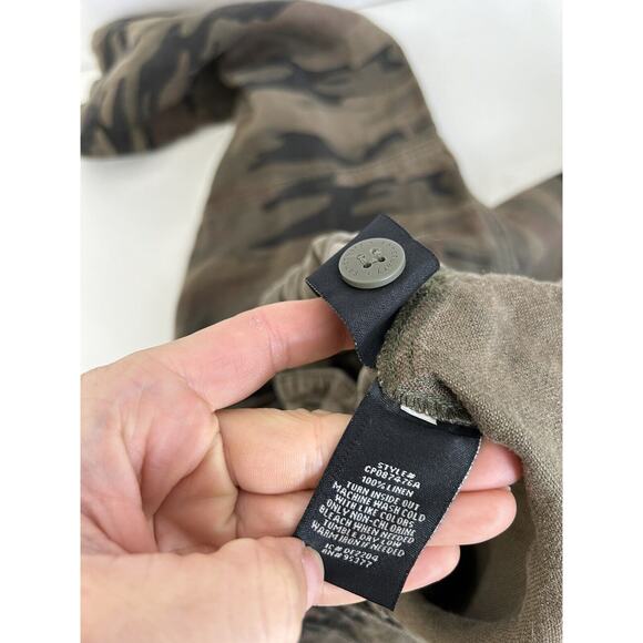 Sanctuary Standard Surplus sz 28 Cropped Camo Linen Pants Women's - Picture 7 of 11